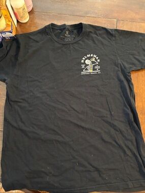 Roark Black Short-Sleeve Graphic Tee with Chest Logo